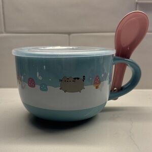 PUSHEEN BOX EXCLUSIVE!✨ Large mug with lid and spoon set!